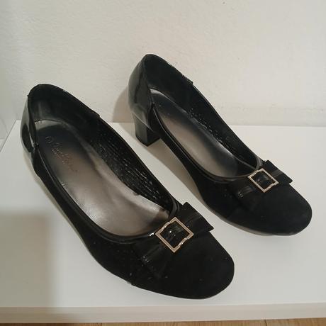 Čierne vintage pohodlné lodičky, clara barson,39