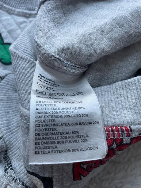 Svetloseda teplakova suprava mickey, h&m,74