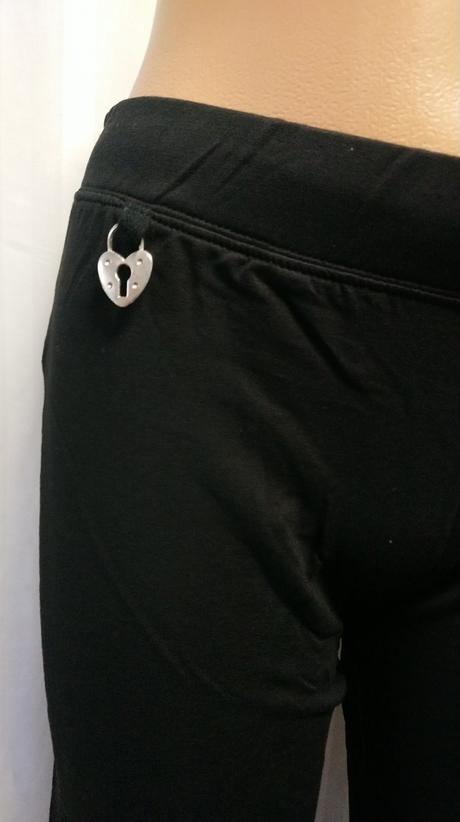 Dámske čierne elastické trištvrťáky, kleopatra, m, m