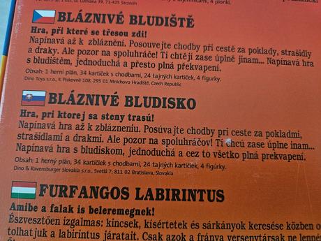 Spoločenská hra labyrint, 