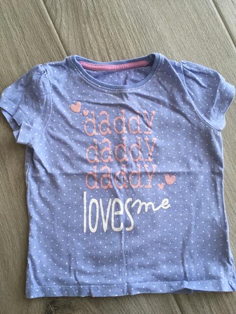 Tričko -  daddy loves me, mothercare,80