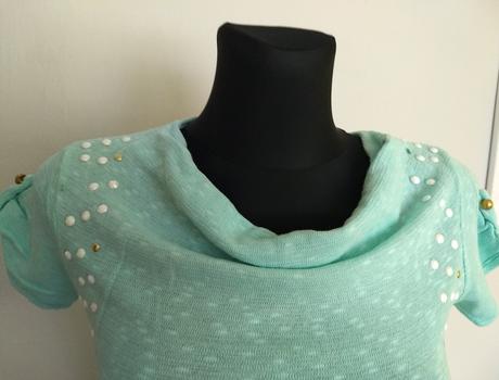 Mentolové tričko s aplikáciou, s