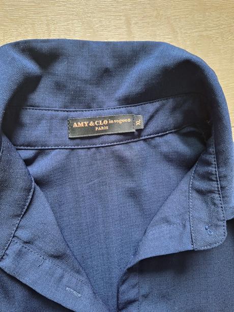 Modre saty so zlatou vysivkou, xl