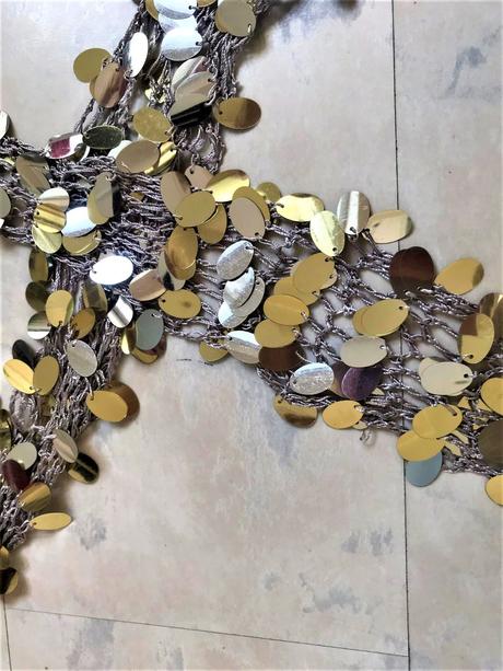 Spoločenská trblietavá šatka na krk/šálik, 