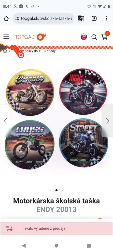 Školská taška topgal, 