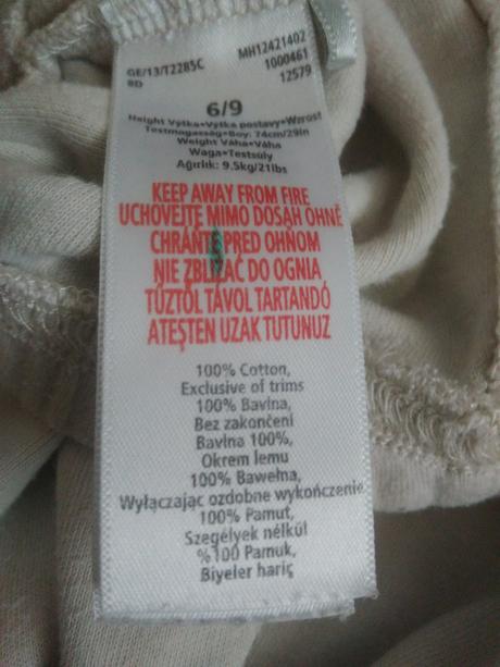 Bavlnené polodupačky, 74