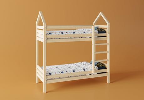 Drevená poschodová posteľ domček,rôzne veľkosti, šírka (cm): 90,dĺžka (cm): 200