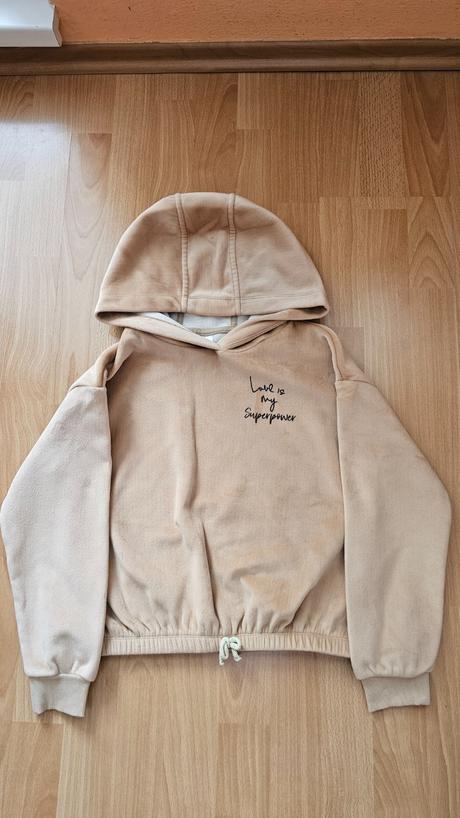 Mikina crop top, palomino,140