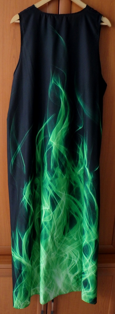 Čierno zelené letné maxi šaty, v.2xl, v. 48, xxl