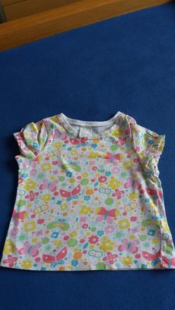 Kvetinkovo-motylikove tricko, h&m,74