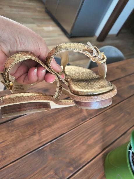 Michael kors kožené zlaté sandále 36, michael kors,36