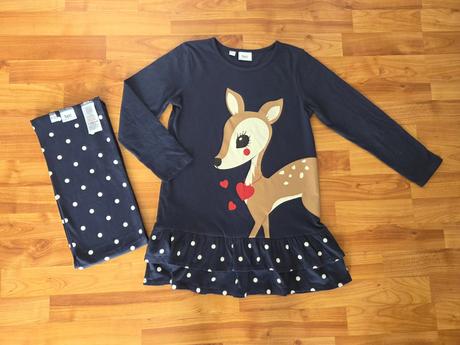 Šaty so srnkou + šal, bonprix,134