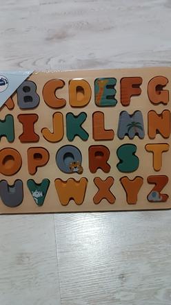 Puzzle abc safari abeceda veľké písmená,