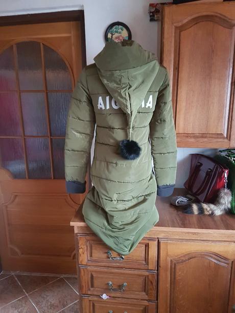 Bunda predlzena olivova kaki,, m