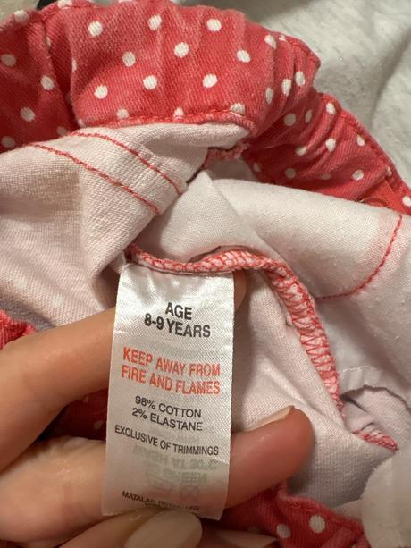 Riflove bodkovane šortky, f&f,122