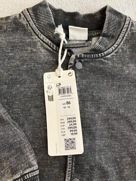 Súprava bunda a legíny s imitáciou rifloviny veľ.8, lindex,86