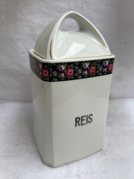 Starozitna reis velka porcelanova korenicka doza, 