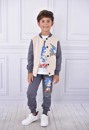 3 dielny set sonic tmavošedý, 104 / 110