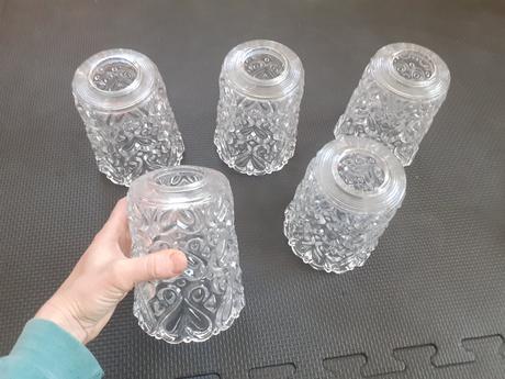 Sklenené kryty na luster 5 ks, 