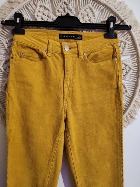 Horčicové nohavice amisu, amisu,xs