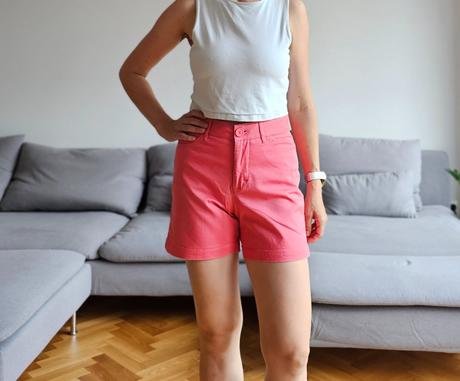 Koralové letné kraťasy s vysokým pásom lee, lee,38