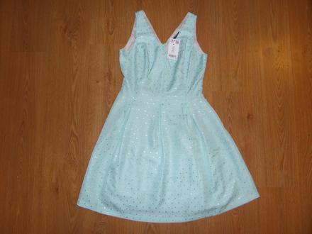 Šaty s trblietkami, orsay,36 / m