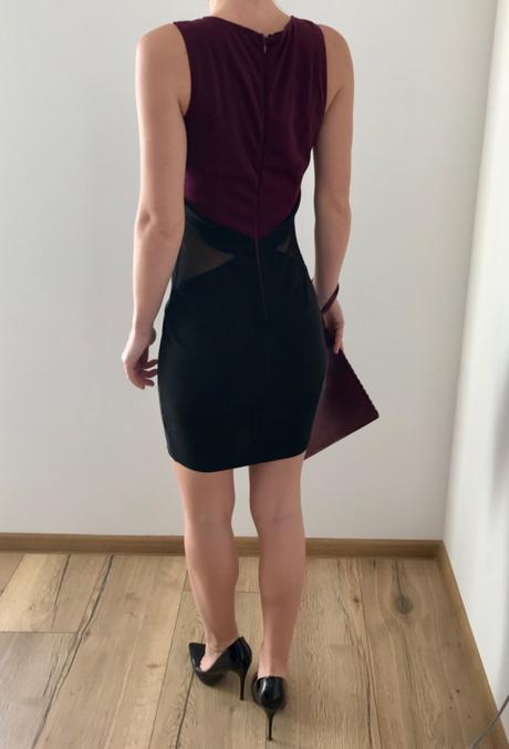 Šaty čierno-bordové, xs