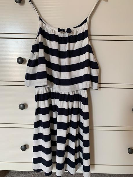 Tmavomodro-biele bavlnené šatočky, next,152