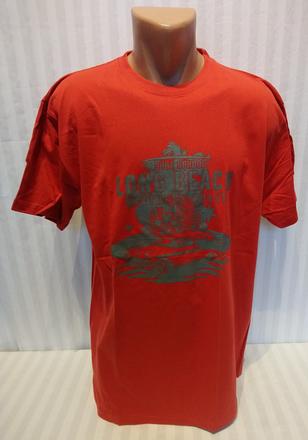 Pánske červené tričko long beach, jhk, xl, xl