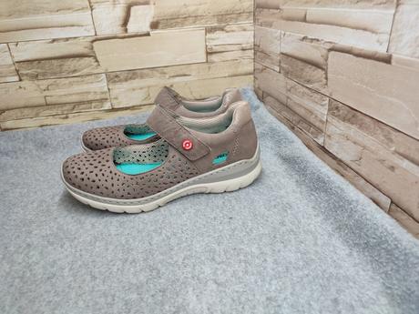 Rieker 36 - dámske kožené dierkované topánky, rieker,36