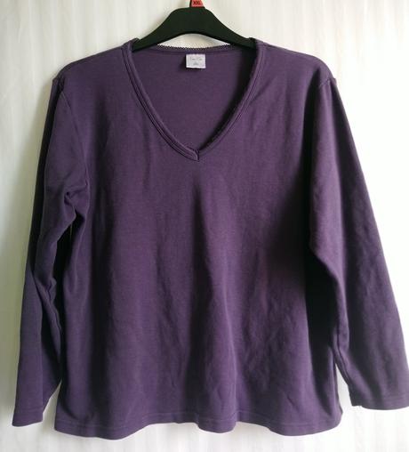 Dámsky fialový top, skir to skir, xxl