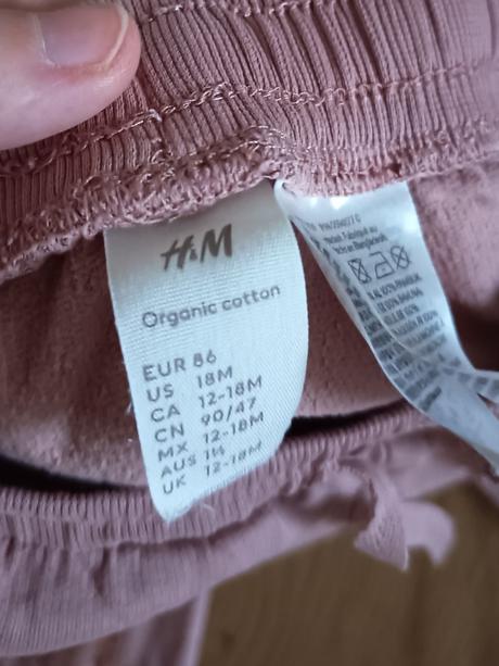 Tepláky organická bavlna, h&m,86
