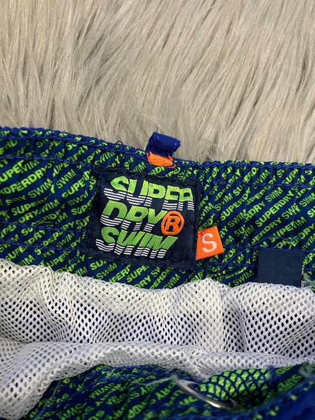 Pánske plavky superdry neónovo zeleno modré (s), superdry,s