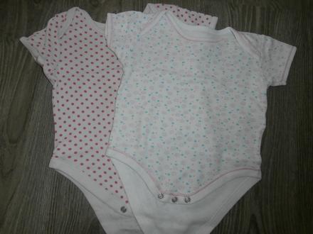 Balík 2ks body s krátkym rukávom, 68–80