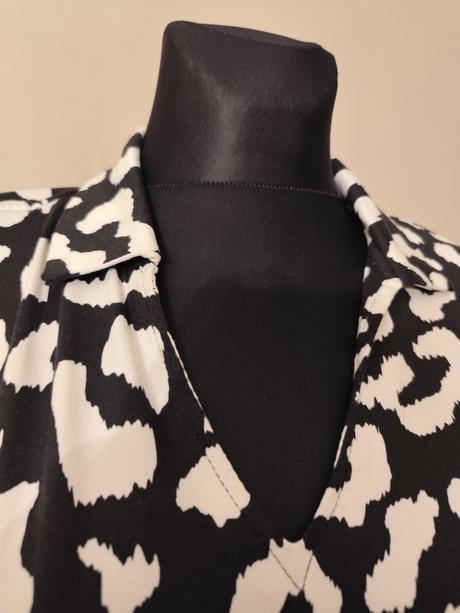 Čiernobiele tričko s golierikom, pepco,l