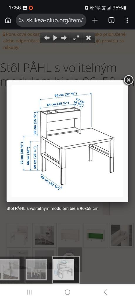 Ikea, polička,  k stolíku pahl, 