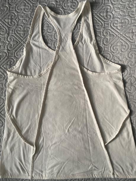 Krémové tielko zumba široký strih, m