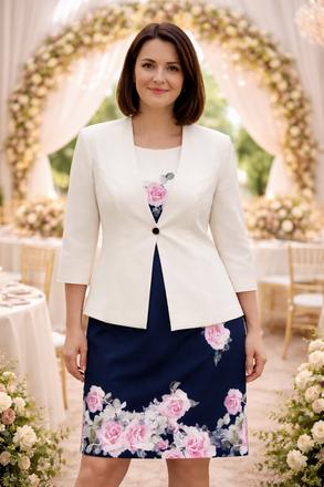 Slávnostné šaty so sakom, 52, 52