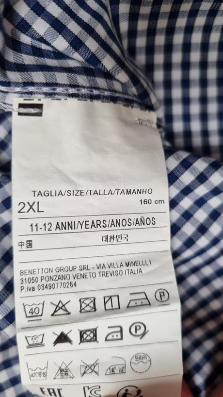 B3584 košeľa, benetton,152
