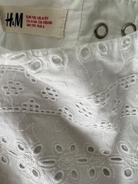 H&m prekrásne madeirove šaty vel.110, h&m,110