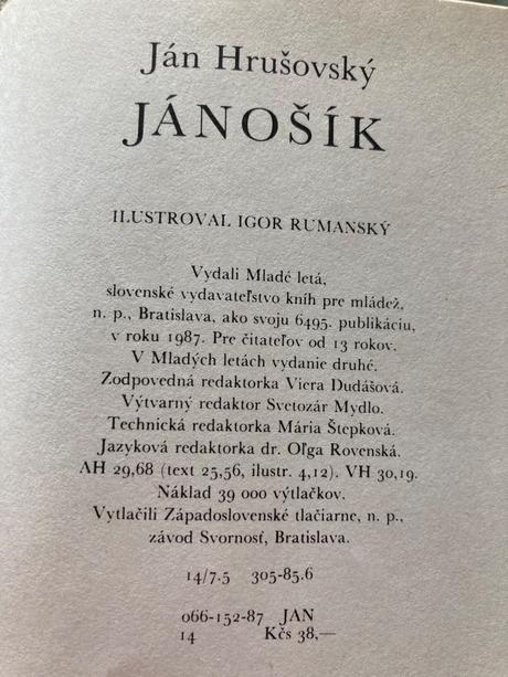 Jánošík- hrušovský ján (1987),