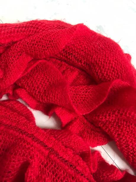 Riasený gumičkový šál, xxl