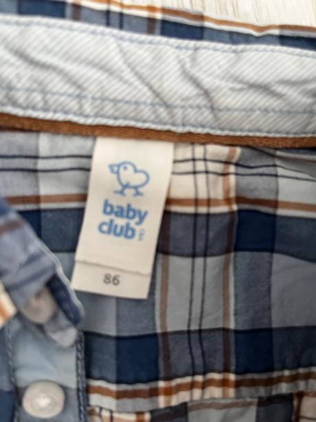 Modrá kockovaná košeľa, baby club,86