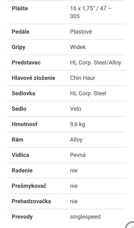 Predám detský bicykel apache 16", 16