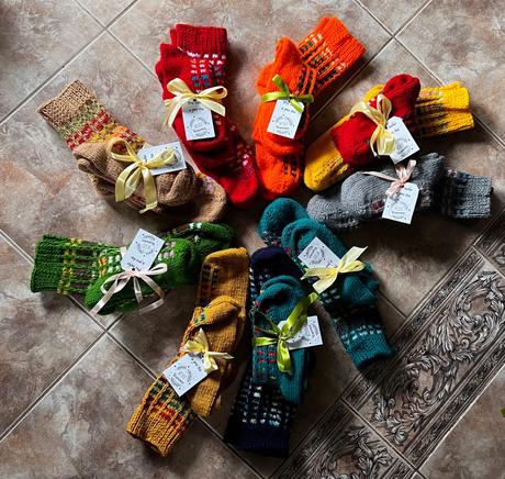 Ručne štrikované ponožky, 