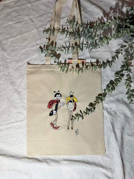 Plátené, ručne maľované tašky, 