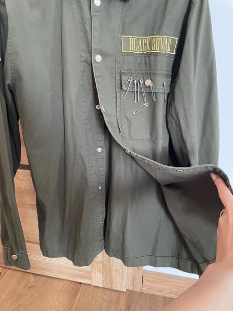 Khaki zaujímavá košeľa pánska, new yorker,l