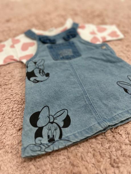 Minnie rifľové šaty a tričko na leto, disney,74