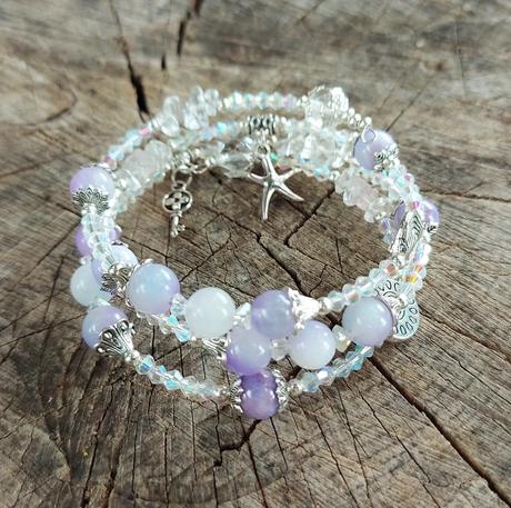 Náramok z polohdrahokamov pre ryby, váhy, vodnár, 