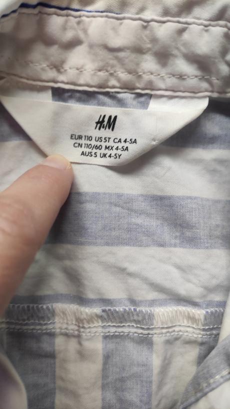 Bavlnená košeľa s krátkym rukávom, h&m,110